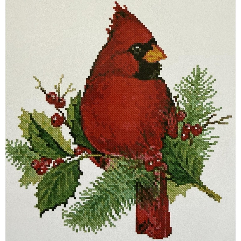 Artecy Mini Cardinal & Holly Cross Stitch Pattern